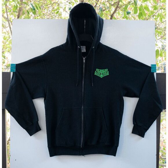 H.P. Lovecraft Film Festival Cthulhu Con Celtic Zip Up Sweatshirt Black Size M - Picture 7 of 7